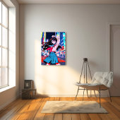 アートパネル Art Panel｜今日もお疲れポーズ 寿司娘 GenerativeAI Canvas Afdruk