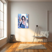 アートパネル Art Panel｜寄り道JK 寿司娘 GenerativeAI Canvas Afdruk