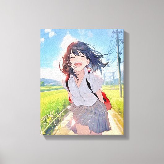 アートパネル Art Panel|帰宅JK 寿司娘 GenerativeAI Canvas Afdruk (Voorkant)