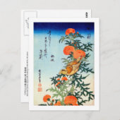 ア ザ 小 鳥, 北 Bird en Thistle, Hokusai, Ukiyo-e Briefkaart (Voorkant / Achterkant)