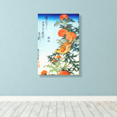 ア ザ 小 鳥, 北 Bird en Thistle, Hokusai, Ukiyo-e Canvas Afdruk (Insitu (Houten vloer))