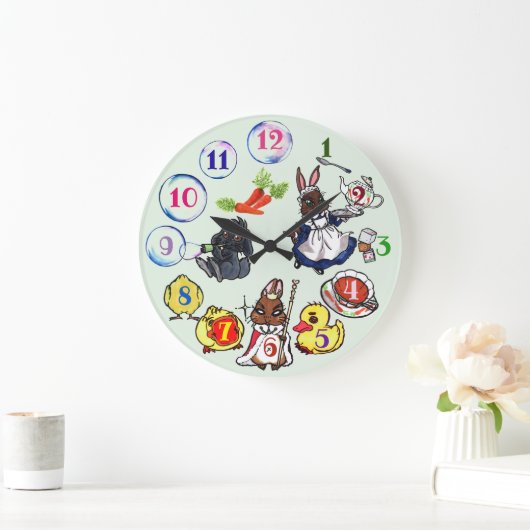 ウサギさんたちの壁時計 GROTE KLOK (Huis)
