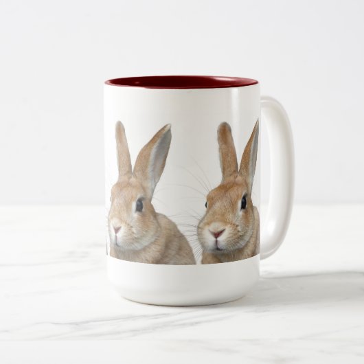 ウサギ TWEEKLEURIGE KOFFIEMOK (Voorkant rechts)