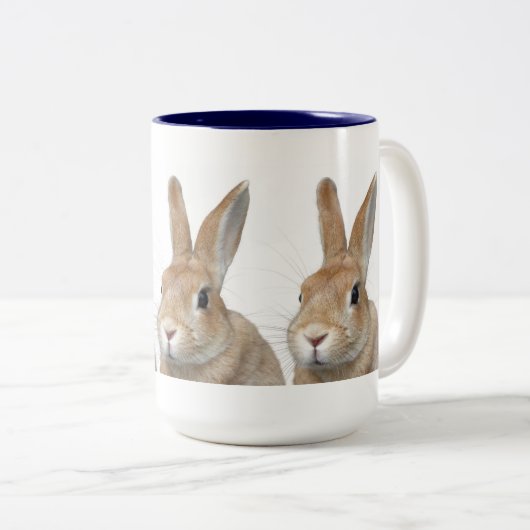 ウサギ TWEEKLEURIGE KOFFIEMOK (Voorkant rechts)