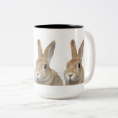 ウサギ TWEEKLEURIGE KOFFIEMOK (Voorkant rechts)