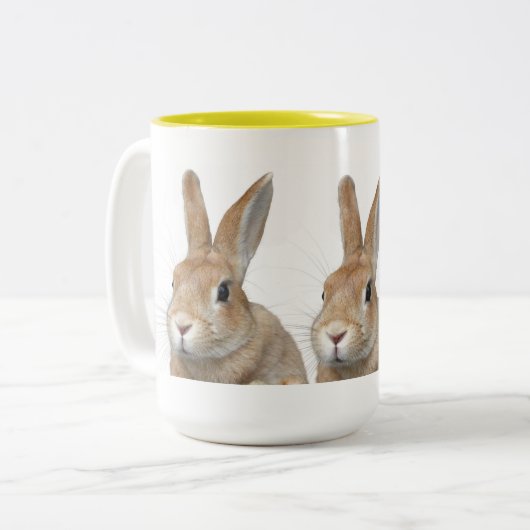 ウサギ TWEEKLEURIGE KOFFIEMOK (Voorkant links)