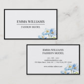 エレガントでシンプルな水彩の花 VISITEKAARTJE (Voorkant / Achterkant)