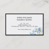 エレガントでシンプルな水彩の花 VISITEKAARTJE (Achterkant)