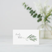 オリーブの葉のシンプルな VISITEKAARTJE (Staand voorkant)