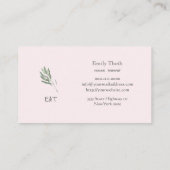 オリーブの葉のシンプルな VISITEKAARTJE (Achterkant)