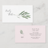 オリーブの葉のシンプルな VISITEKAARTJE (Voorkant / Achterkant)