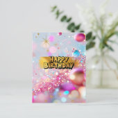 カラフルかわいいY2Kハッピーバースデー♡ BRIEFKAART (Staand voorkant)