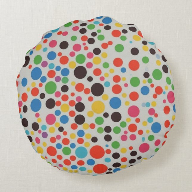 カラフルな水玉模様：可愛らしさと快適さのクッション ROND KUSSEN (Achterkant)