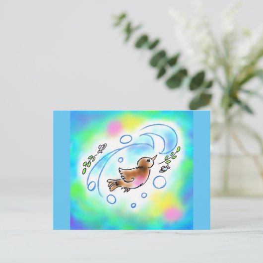 カワガラスちゃんポストカード ポストカード BRIEFKAART (Staand voorkant)