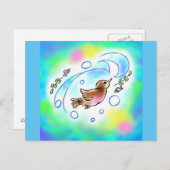 カワガラスちゃんポストカード ポストカード BRIEFKAART (Voorkant / Achterkant)