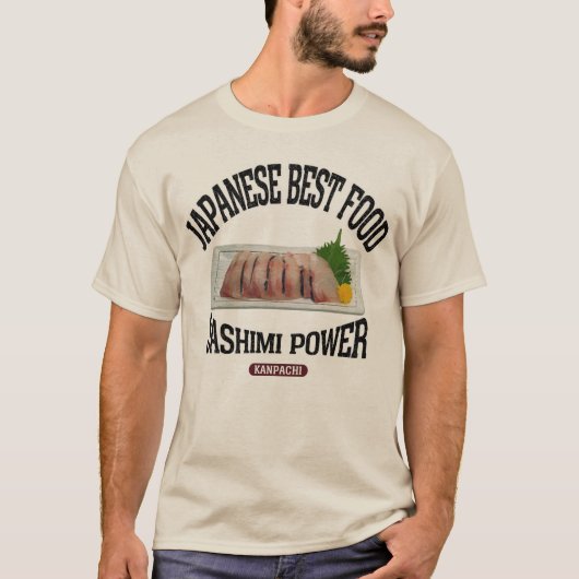 カンパチの刺身(ビンテージ風) T-SHIRT (Voorkant)