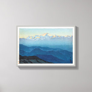 カ ン ン ジ , Kangchenjunga, Yoshida, Woodcut Canvas Afdruk