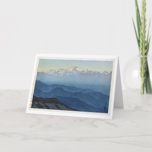 カ ン ン ジ , Kangchenjunga, Yoshida, Woodcut Kaart (Voorkant)