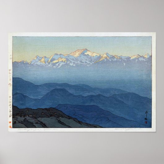 カ ン ン ジ , Kangchenjunga, Yoshida, Woodcut Poster (Voorkant)