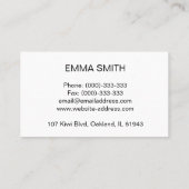 キュートなポップコーン柄の名刺 VISITEKAARTJE (Achterkant)