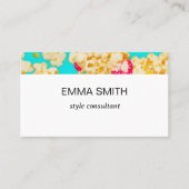 キュートなポップコーン柄の名刺 VISITEKAARTJE (Voorkant)