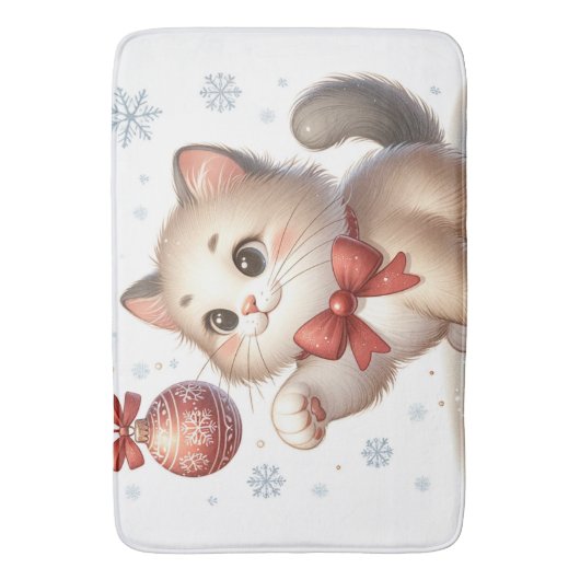 クリスマスと猫 BADMAT (Voorkant Verticaal)