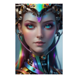 クロマティック・アンドロイド・ポートレート — 輝くSFの世界 PERFECT POSTER