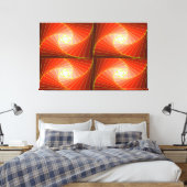 クワッドスパイラル レッド CANVAS AFDRUK (Insitu (Slaapkamer))