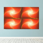 クワッドスパイラル レッド CANVAS AFDRUK (Insitu (Houten vloer))