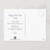 クールなうさぎと花の年賀はがき～BlueBase04 Feestdagenkaart (Achterkant)