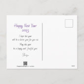 クールなうさぎと花の年賀はがき～BlueBase06 Feestdagenkaart (Achterkant)