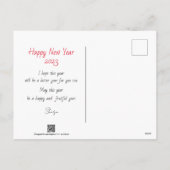 クールなうさぎと花の年賀はがき～RedBase03 Feestdagenkaart (Achterkant)