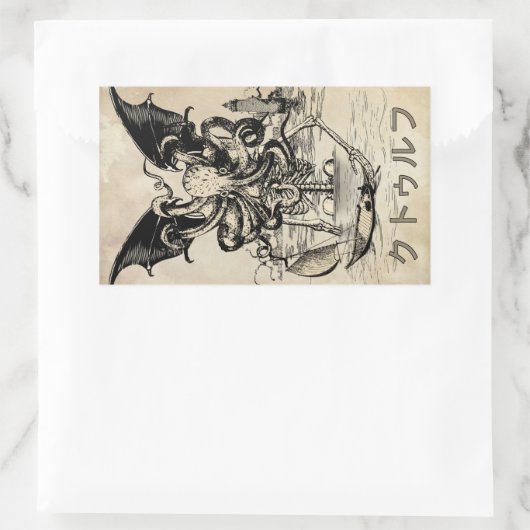 ク ゥ フ (Cthulhu) Rechthoekige Sticker (Tas)
