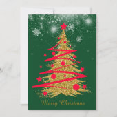 グリーンエレガントなクリスマスカード♡ FEESTDAGENKAART (Voorkant)