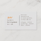 グリーンカラーのレター風デザイン VISITEKAARTJE (Achterkant)