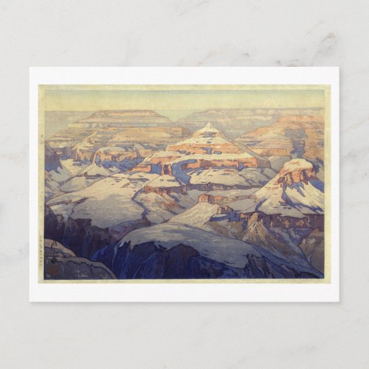 グ ラ ド・ キ ャ, Yoshida, Woodcut, Grand Canyon, Briefkaart (Voorkant)