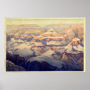 グ ラ ド・ キ ャ, Yoshida, Woodcut, Grand Canyon, Poster
