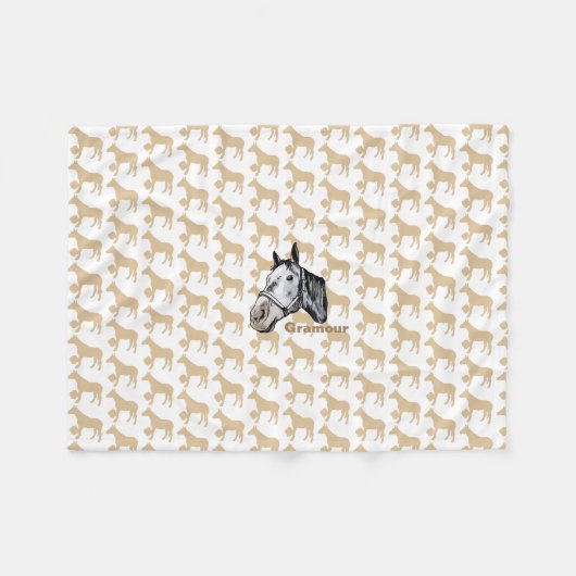 ケイメイ牧場 グラマーちゃん シルエット&顔出し FLEECE DEKEN (Voorkant (Horizontaal))