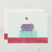 ケーキ Druivenmunt crème kersencake Briefkaart (Voorkant / Achterkant)