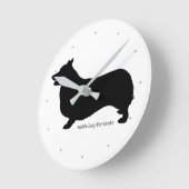 コーギー 掛け時計 Welsh Corgi clock Ronde Klok (Hoek)