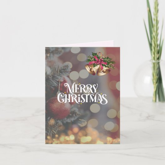 ゴージャス クリスマスツリーの煌めくクリスマスカード♡ FEESTDAGEN KAART (Voorkant)