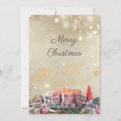 ゴージャス ゴールド×ピンクのクリスマスカード♡ FEESTDAGENKAART (Voorkant)