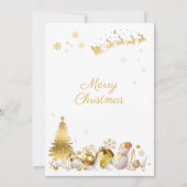 ゴージャス ホワイト×ゴールドのクリスマスカード♡ FEESTDAGENKAART (Voorkant)