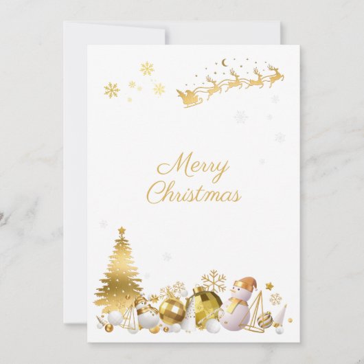 ゴージャス ホワイト×ゴールドのクリスマスカード♡ FEESTDAGENKAART (Voorkant)