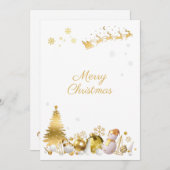 ゴージャス ホワイト×ゴールドのクリスマスカード♡ FEESTDAGENKAART (Voorkant / Achterkant)