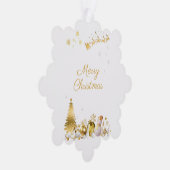 ゴージャス ホワイト×ゴールドのクリスマスカード♡ ORNAMENT KAART (Rechts)