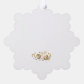 ゴージャス ホワイト×ゴールドのクリスマスカード♡ ORNAMENT KAART (Achterkant)