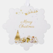 ゴージャス ホワイト×ゴールドのクリスマスカード♡ ORNAMENT KAART (Voorkant)