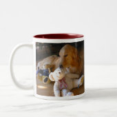 ゴールデンレトリーバー犬とテディーベア TWEEKLEURIGE KOFFIEMOK (Links)