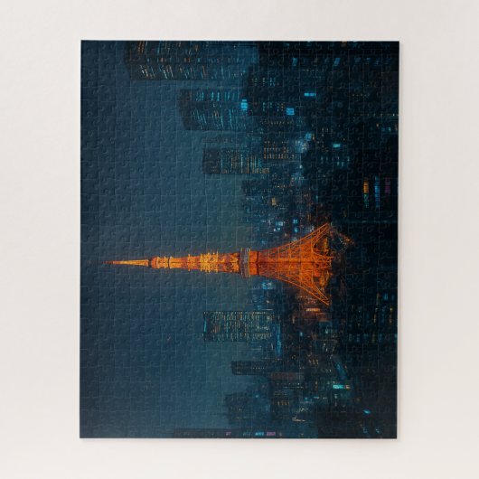 サイバーパンク東京タワー/Cyberpunk Tokyo Tower Legpuzzel (Verticaal)